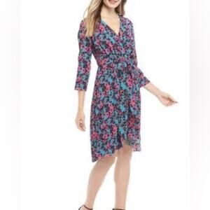Cheztu Faux Wrap Dress